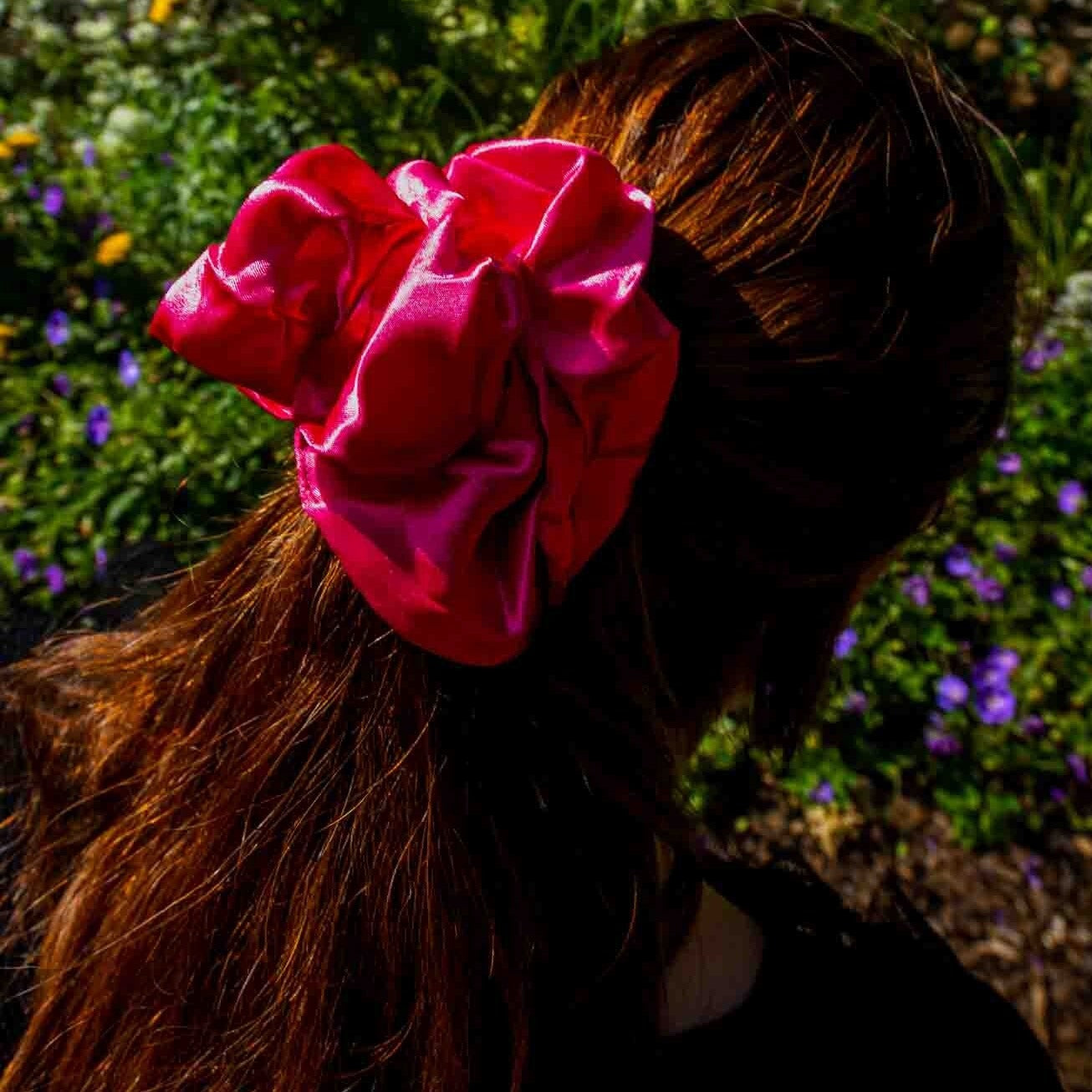 XL Jumbo Scrunchie in 'Margot' Dark Pink