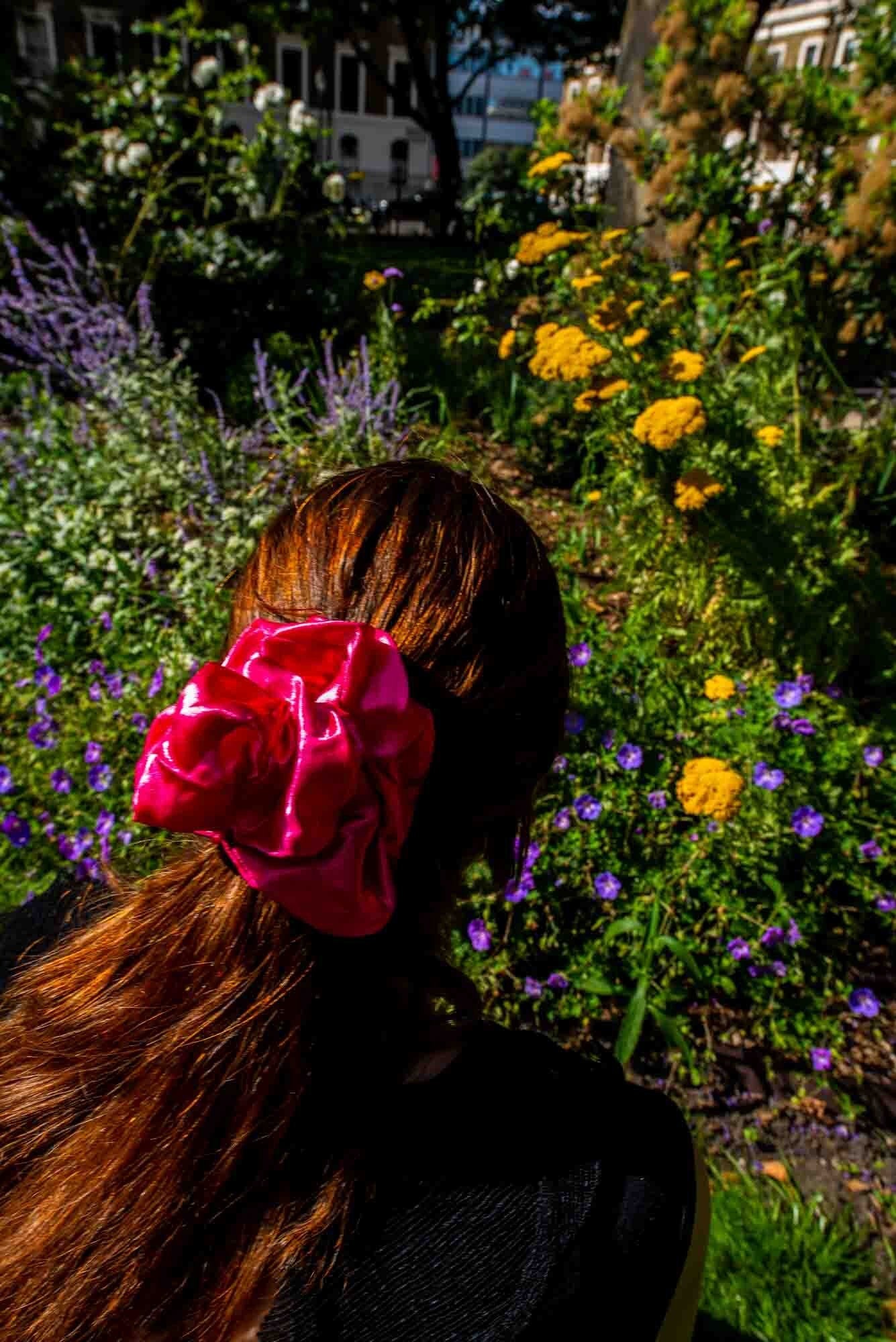XL Jumbo Scrunchie in 'Margot' Dark Pink