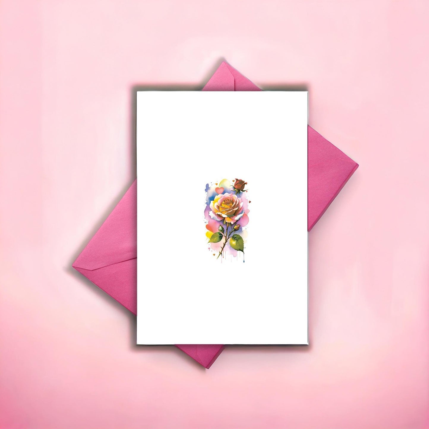Beautiful Printable Love You Watercolor Card