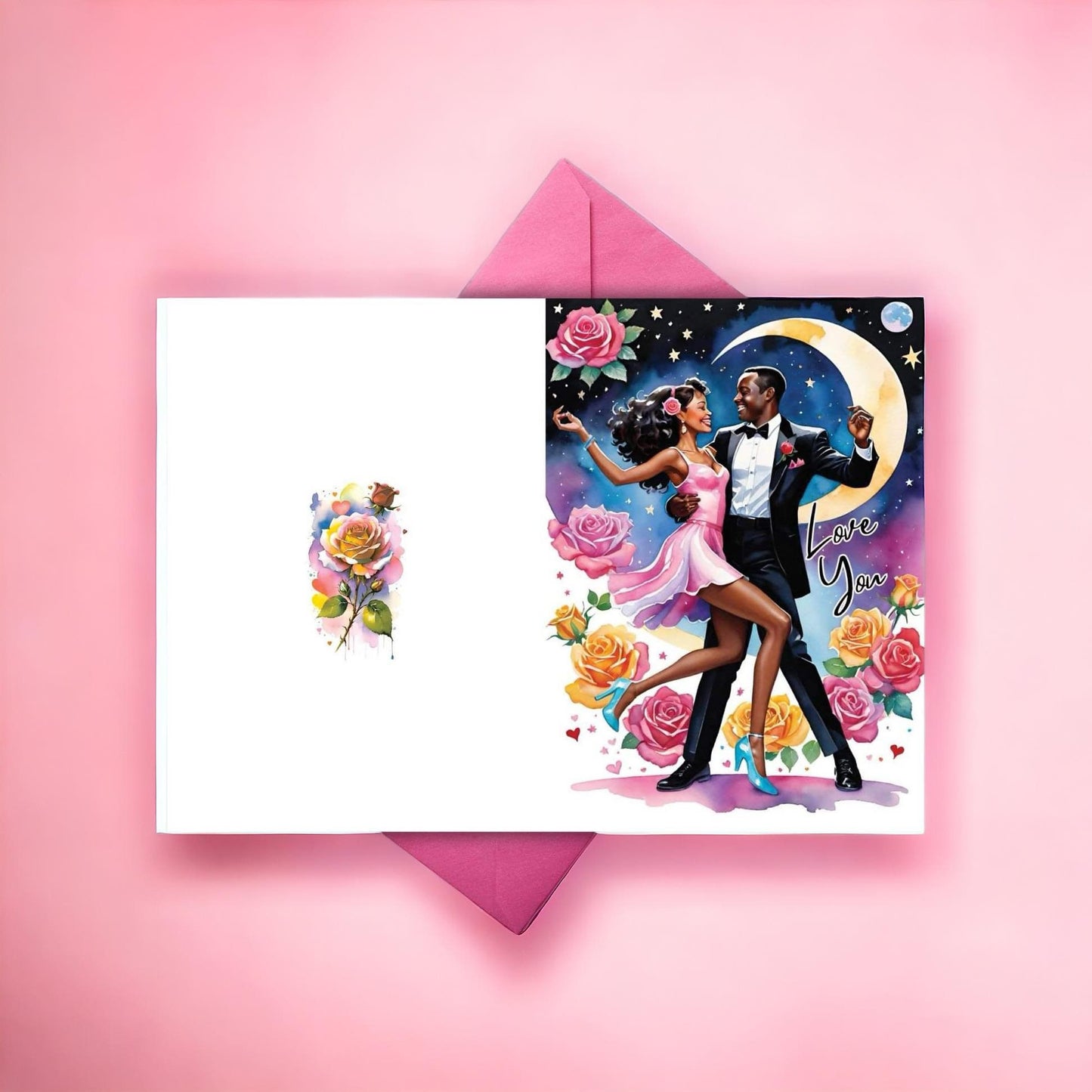 Beautiful Printable Love You Watercolor Card
