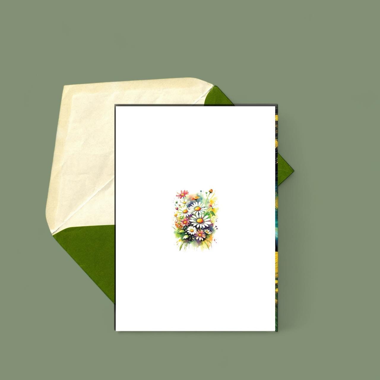 Beautiful Printable Romantic Card: Van Gogh-inspired painting of couple walking in meadow