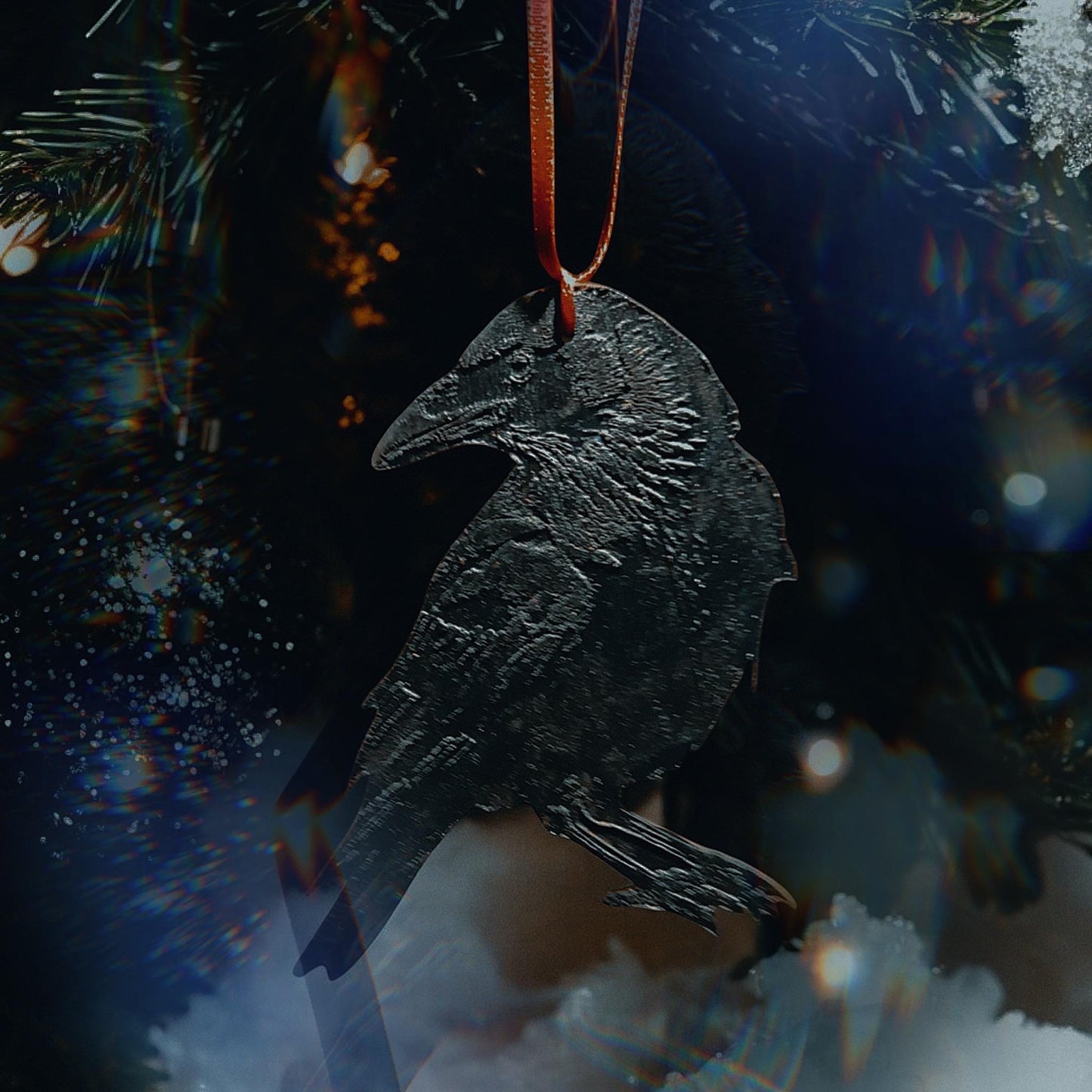 Absolutely Enchanting Gothic Raven Hanging Ornament