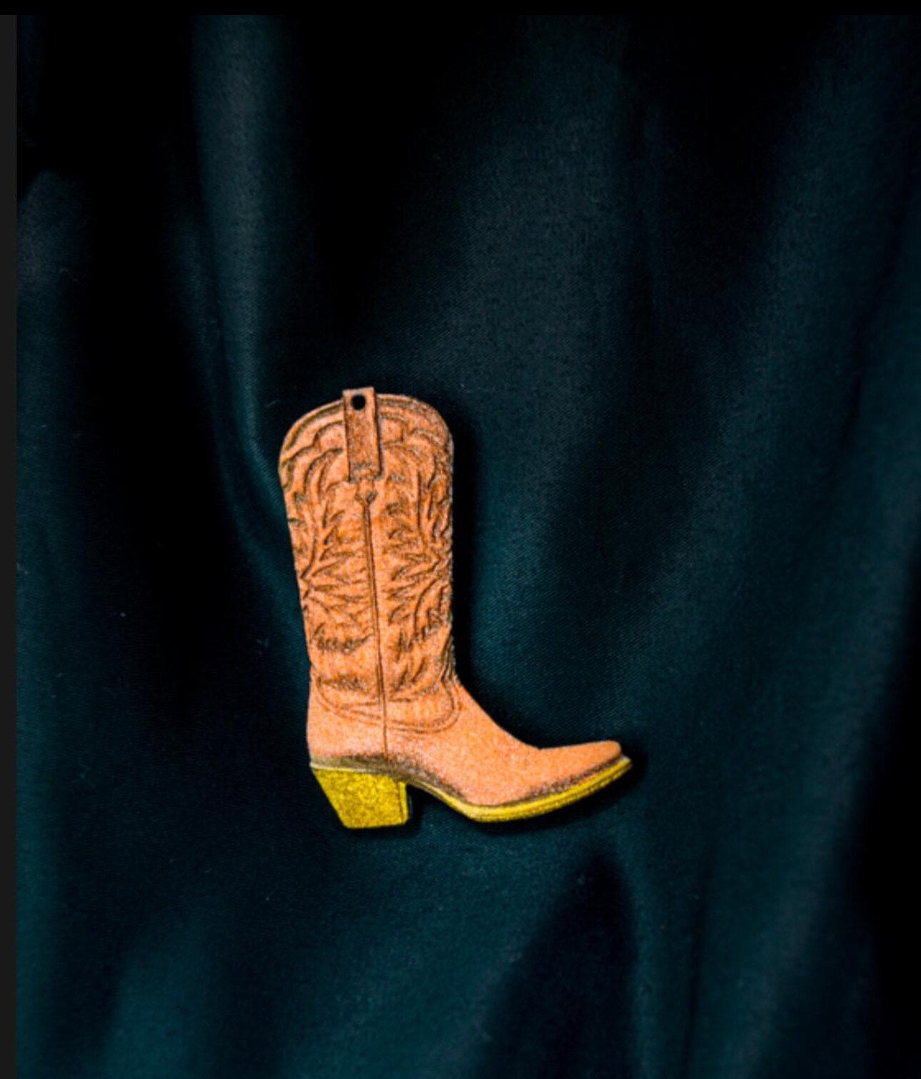 Handpainted Cowboy Boot Broach