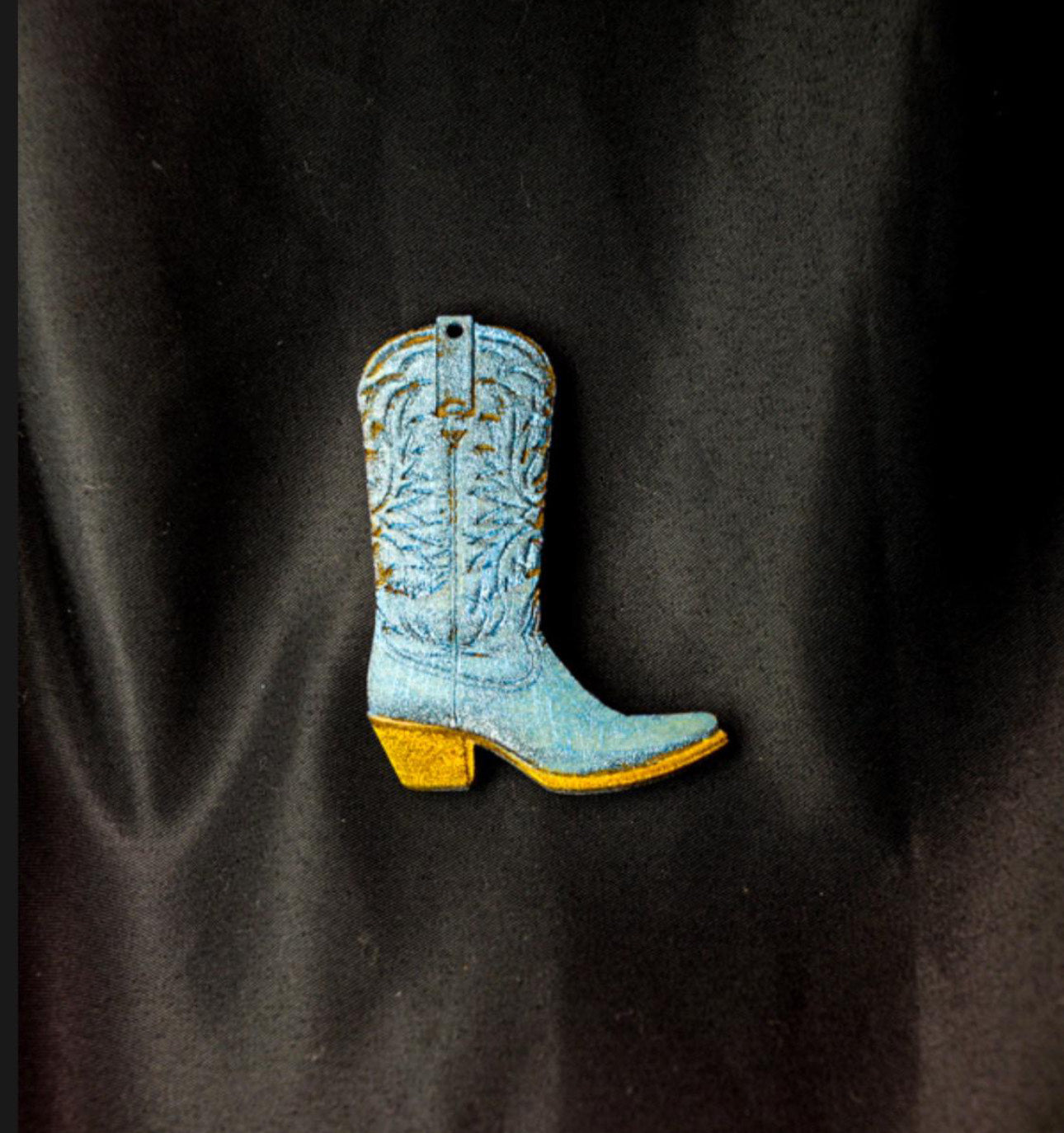 Handpainted Cowboy Boot Broach