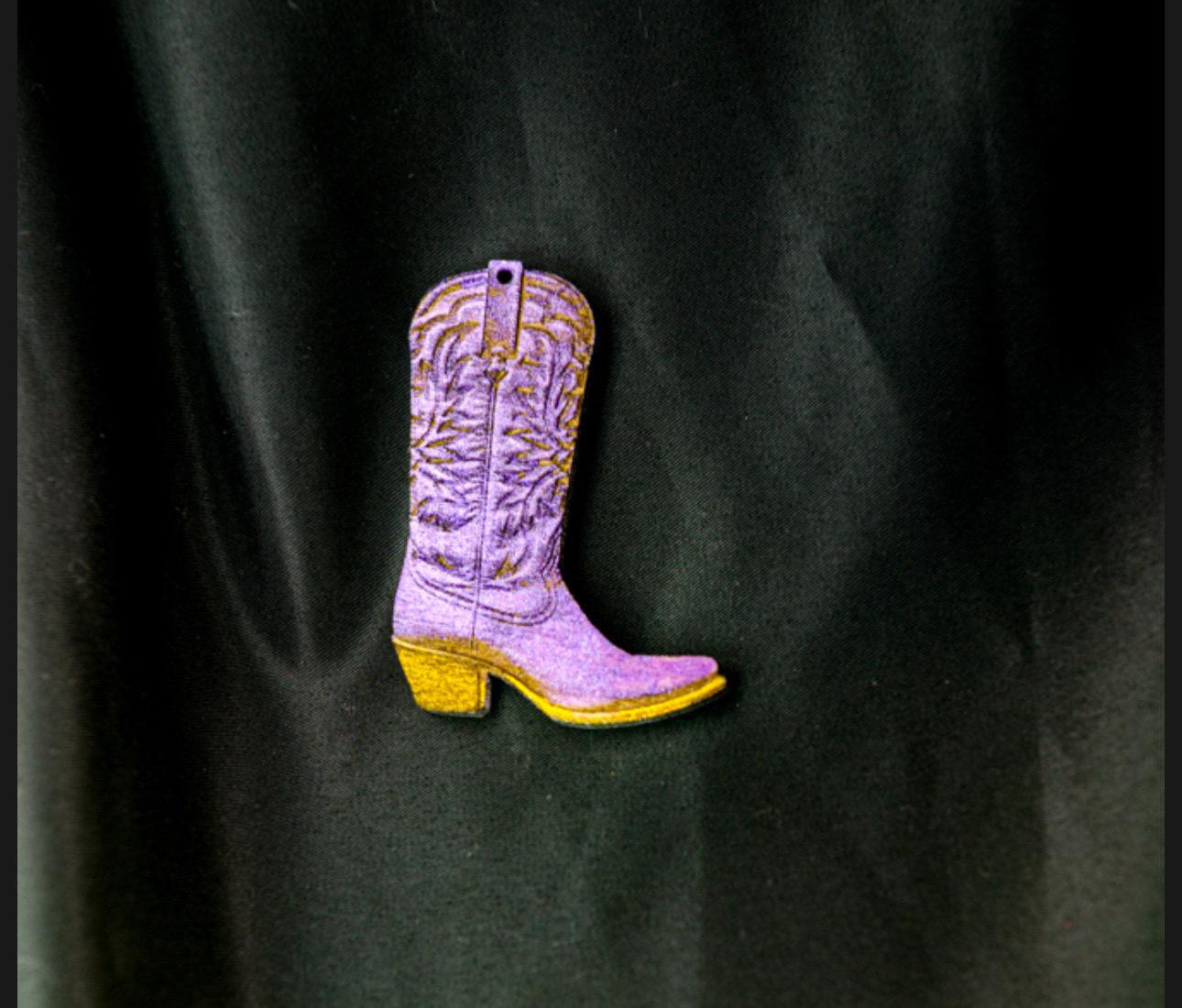 Handpainted Cowboy Boot Broach