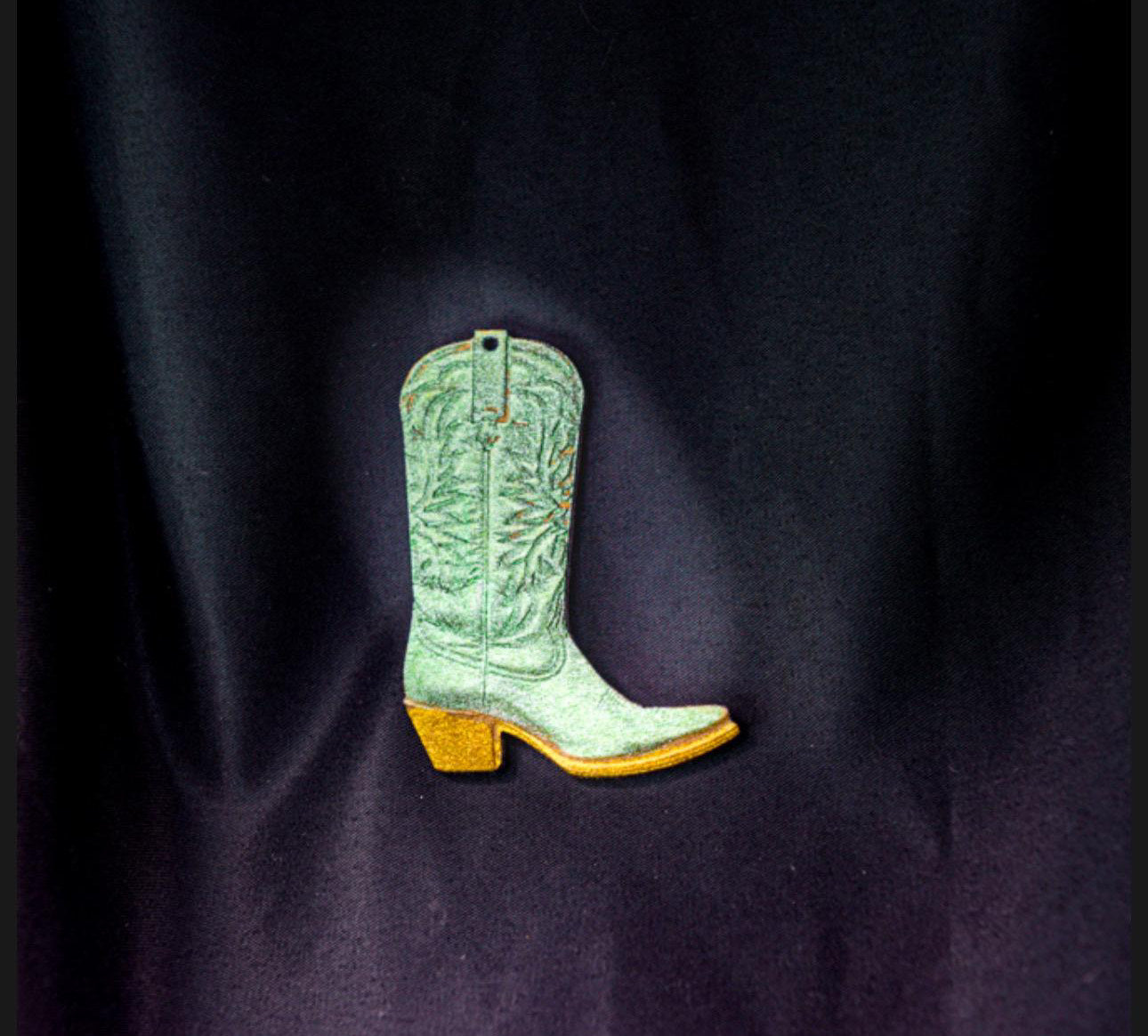 Handpainted Cowboy Boot Broach