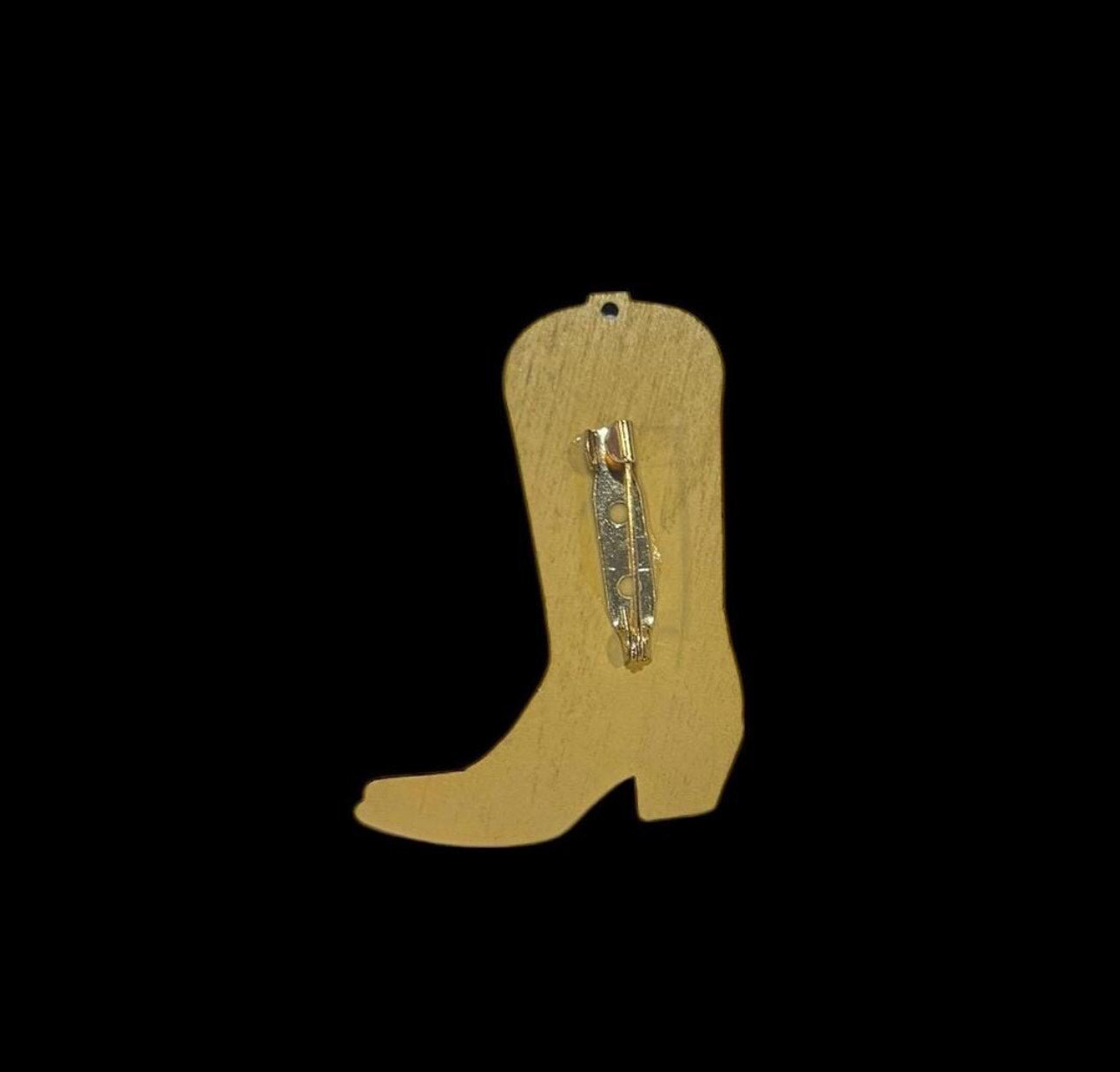 Handpainted Cowboy Boot Broach