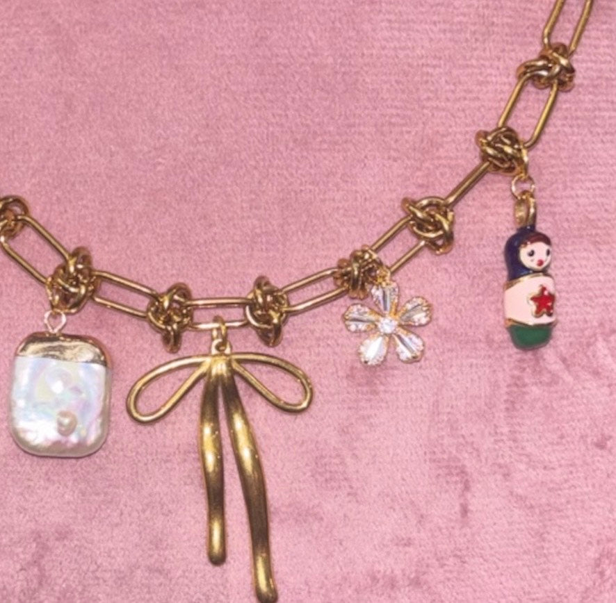 Chunky Babushka Charm Necklace