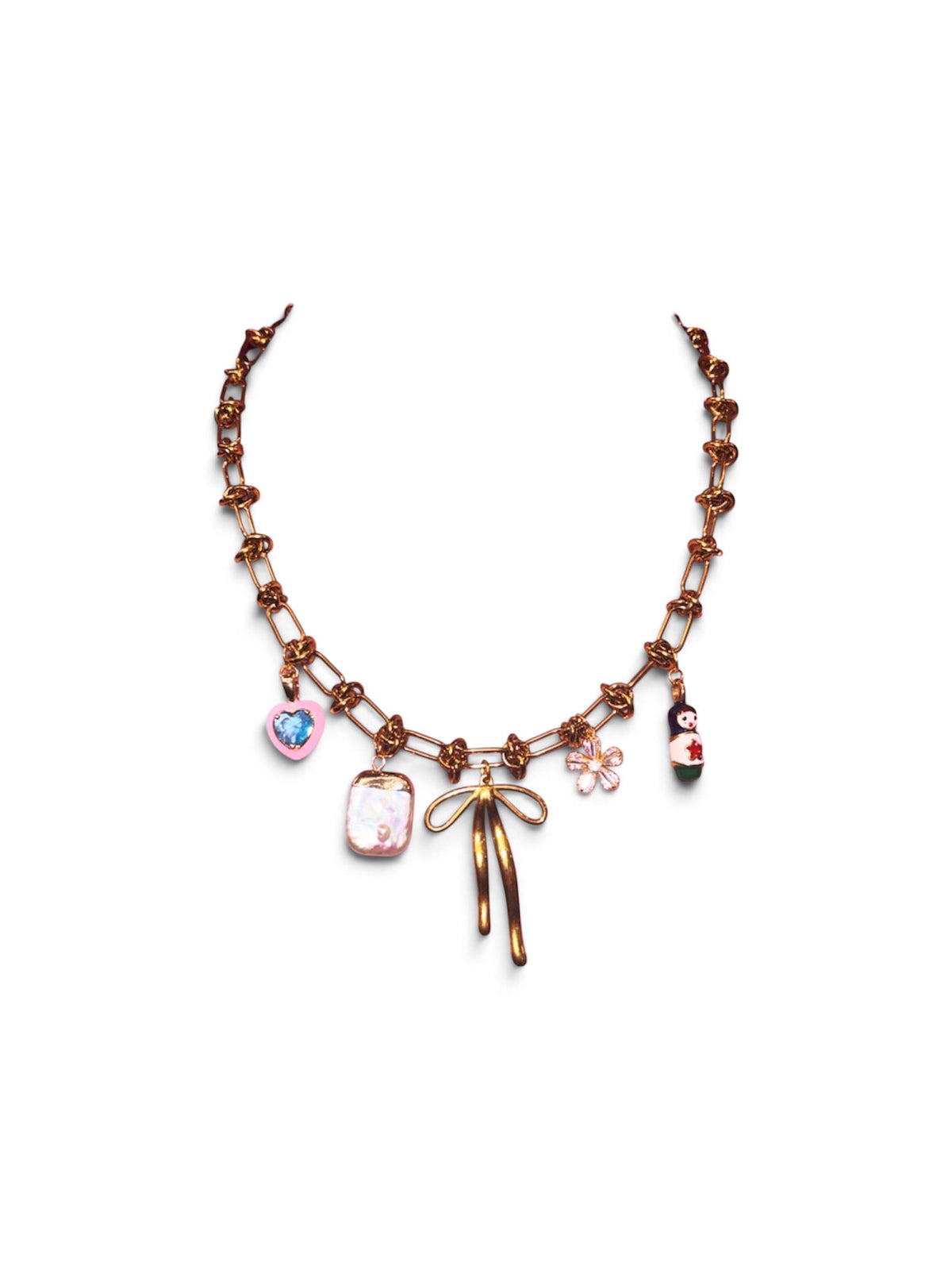 Chunky Babushka Charm Necklace