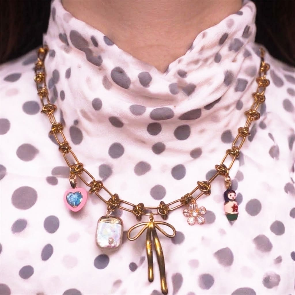 Chunky Babushka Charm Necklace