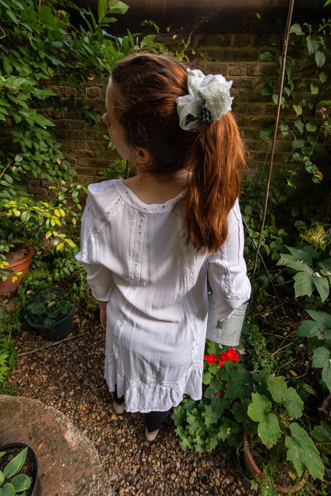 Giant Gingham Scrunchie: Soft Cotton Jumbo Hair Tie