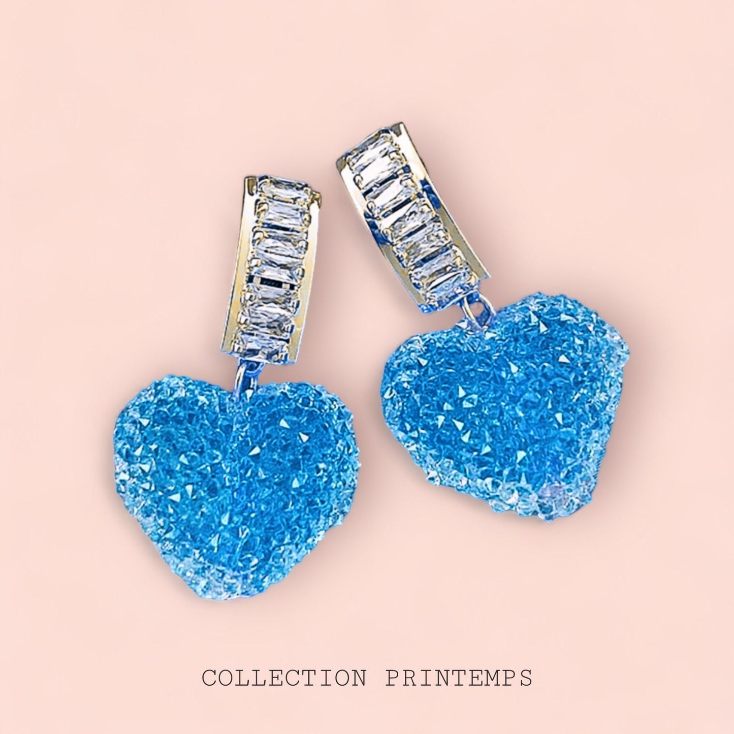 Pink Sparkly Heart Sweetie/Food Earrings - Blue available too.