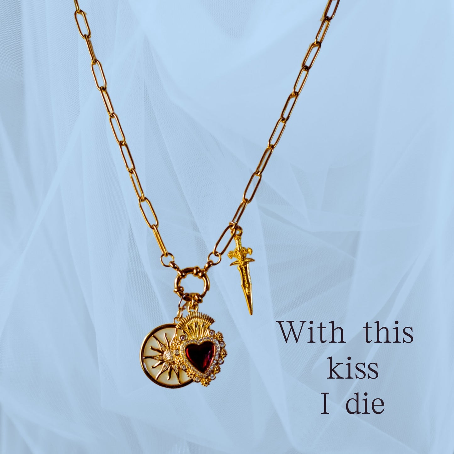 Stunning 'Romeo + Juliet' Charm Necklace