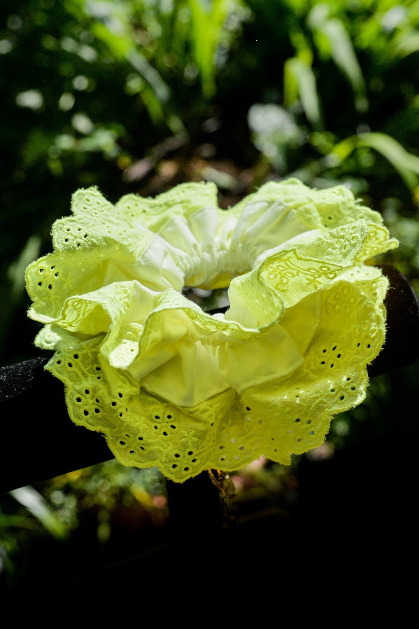 Firefly Yellow: Day-Glo XL Scrunchie - A Summer's Dream