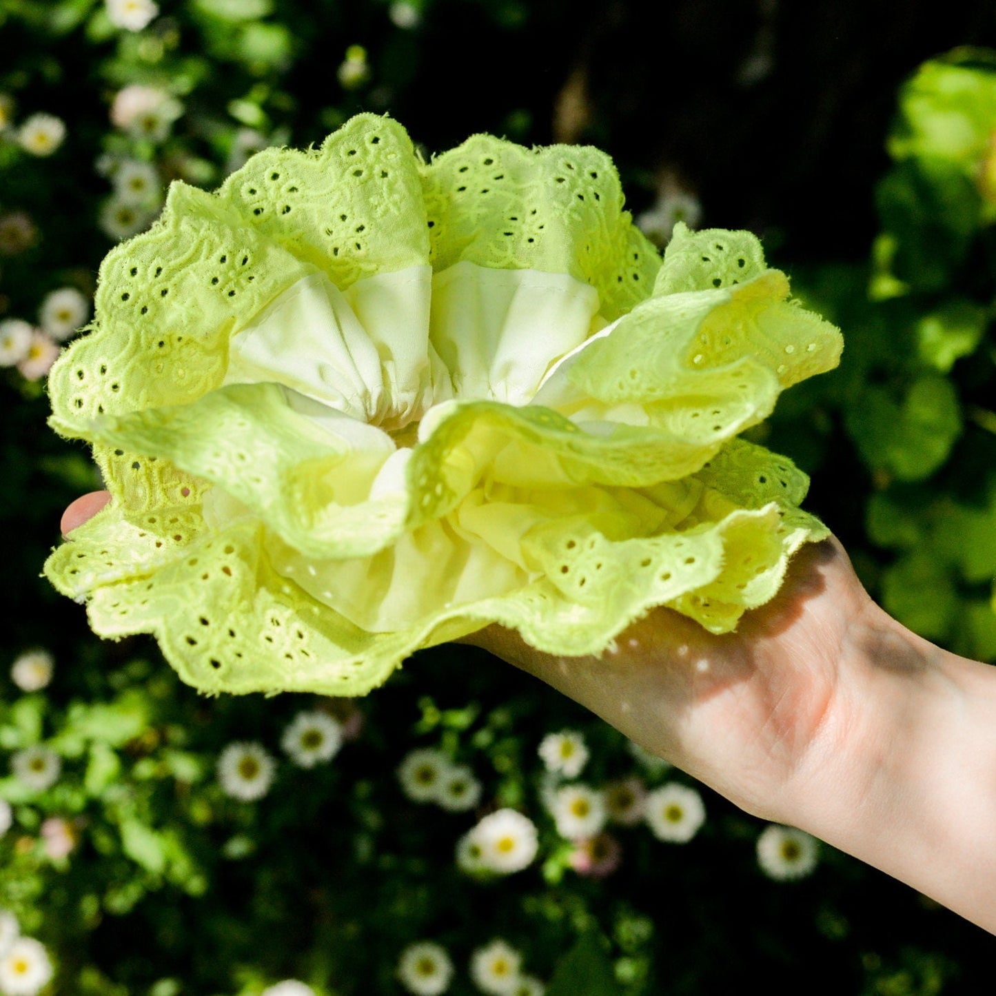 Firefly Yellow: Day-Glo XL Scrunchie - A Summer's Dream