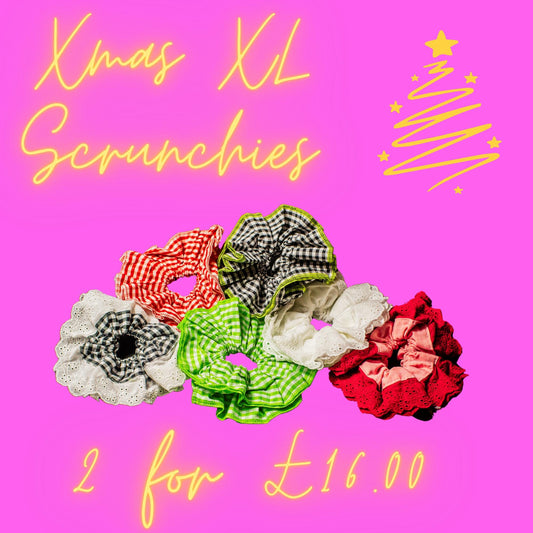 Ultimate Christmas XL Scrunchies - 2 for 16 Quid