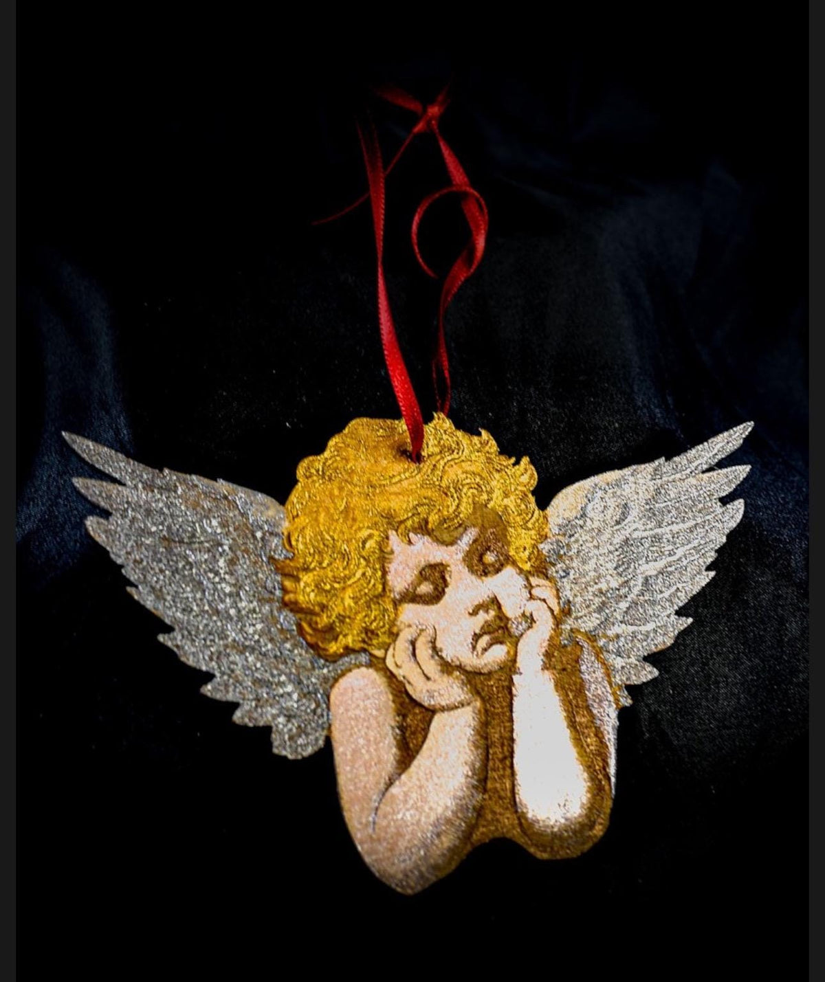 Absolutely Enchanting Copper Valentine's Cherub Hanging Ornament