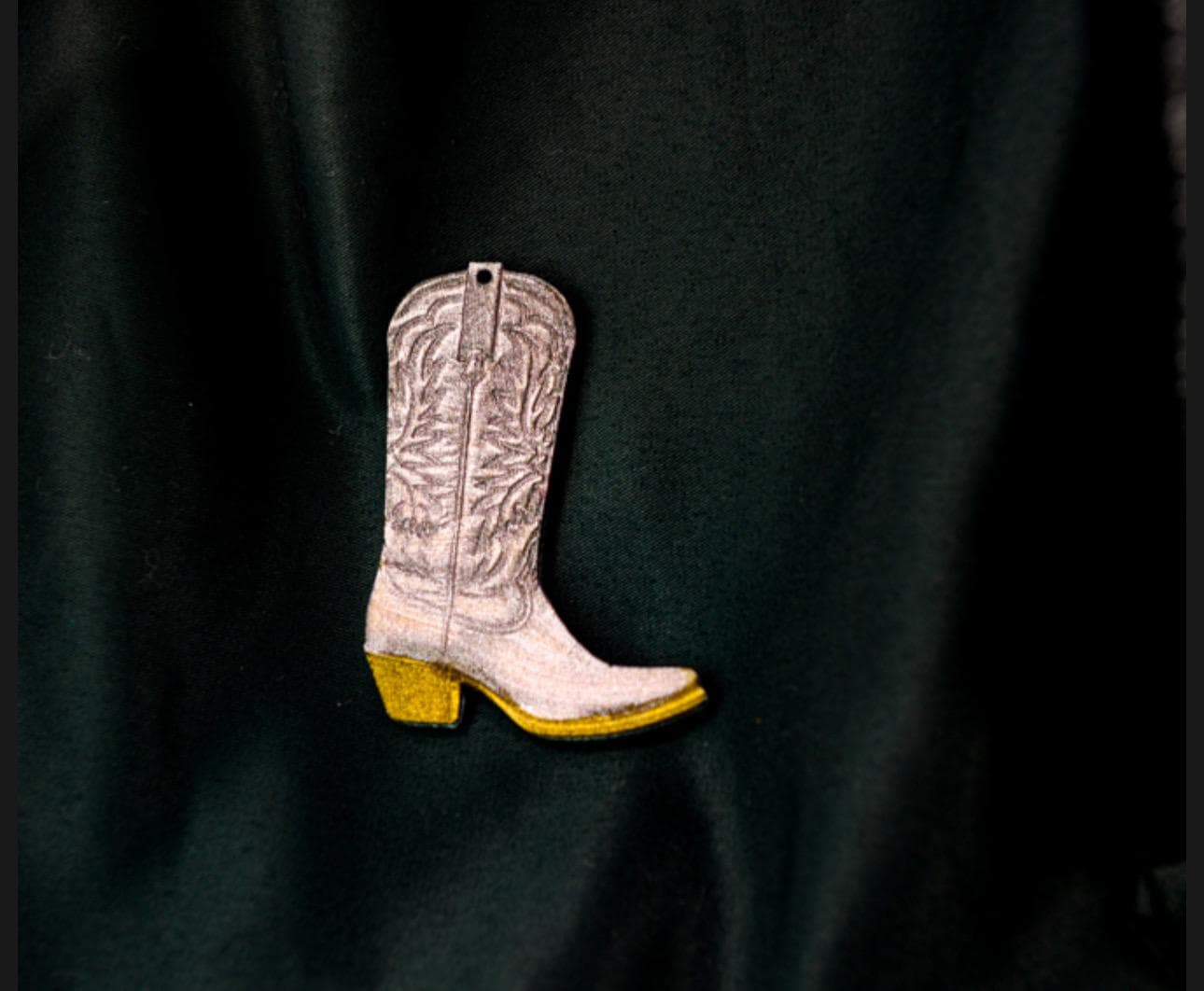 Handpainted Cowboy Boot Broach