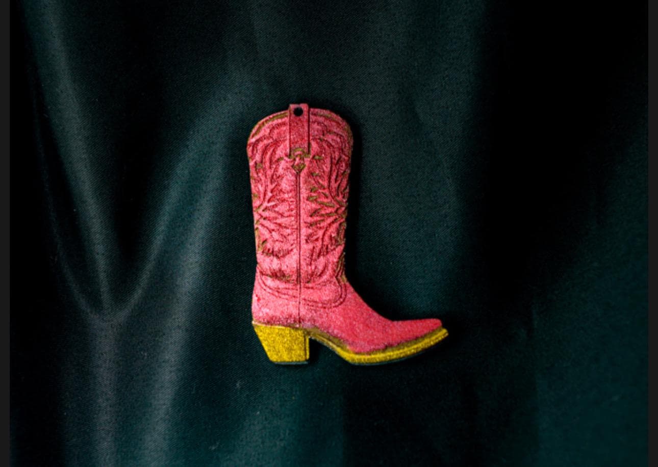 Handpainted Cowboy Boot Broach