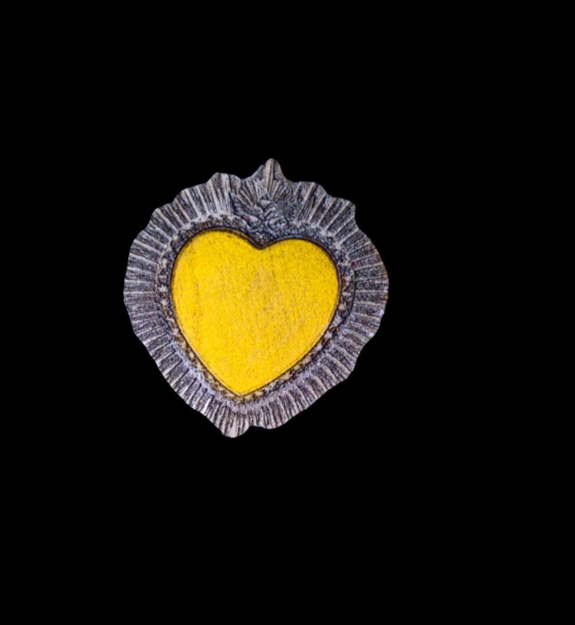 Handpainted Sacred Heart Broach