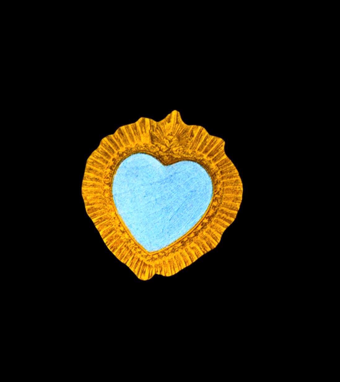 Handpainted Sacred Heart Broach