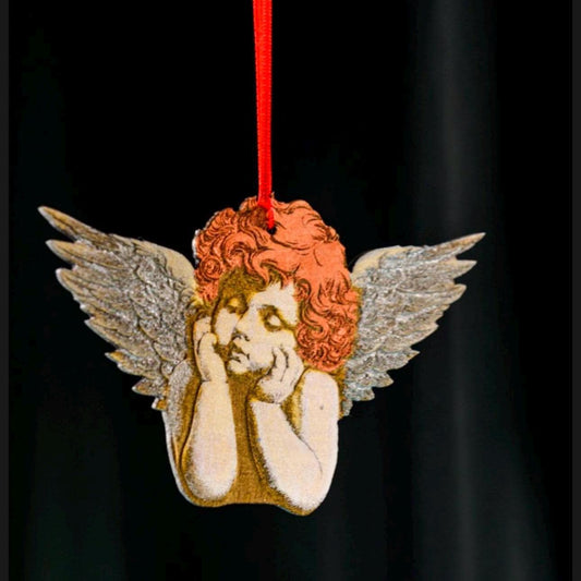 Absolutely Enchanting Copper Valentine's Cherub Hanging Ornament
