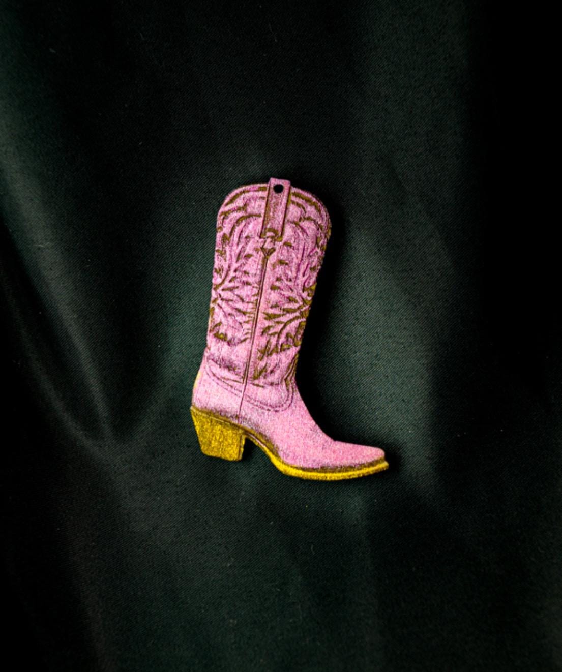 Handpainted Cowboy Boot Broach